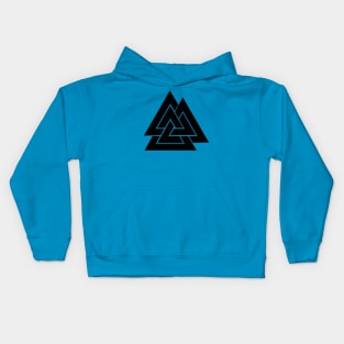 Valknut (black symbol) Kids Hoodie